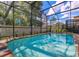 Lovely screened in pool with view of the backyard at 8892 Bengal Ct, Kissimmee, FL 34747