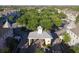 Aerial shot of the community entrance gate and surrounding buildings at 3344 Corona Village Way # B4, Orlando, FL 32835