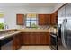 Spacious kitchen with granite countertops, stainless steel appliances, and lots of natural light at 1969 Portofino Meadows Blvd, Orlando, FL 32824