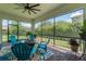 Enjoy the outdoors bug-free in this screened porch with seating at 2107 Rickover Pl, Winter Garden, FL 34787