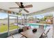 Relax on the screened patio, which offers views of the sparkling pool and backyard at 2622 Jennifer Dr, Lakeland, FL 33810