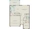 Layout of the first floor showing the kitchen, gathering room, garage, foyer and bedroom at 5511 Flame Vine Way, St Cloud, FL 34771