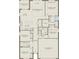 Detailed floor plan showcasing a four-bedroom layout with open living spaces and a two-car garage at 5517 Flame Vine Way, St Cloud, FL 34771