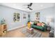 Cozy room with colorful decor, comfortable seating, and a view to the outdoors at 8143 Britt Dr, Orlando, FL 32822