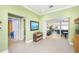 Spacious living area with tile floors and a view into a seating area at 4469 Old Bear Run, Winter Park, FL 32792