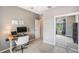 Bedroom with a modern computer desk and a closet with mirrored doors at 5201 Lake Marion Golf Resort # 5201, Kissimmee, FL 34759