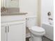Bathroom featuring white fixtures, a modern vanity, and a shower-tub combination at 14711 Winter Stay Dr, Winter Garden, FL 34787