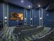 A lavish theater room featuring a large screen, projector, and comfortable seating for an immersive entertainment experience at 428 Ocean Course Ave, Davenport, FL 33896