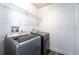 Bright laundry room features modern Maytag washer and dryer and white wire shelving at 515 Columbus Ave, Orange City, FL 32763