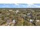An aerial view highlighting the community's lush greenery, diverse architecture, and serene neighborhood setting at 519 N Clara Ave, Deland, FL 32720