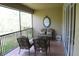 Relaxing screened patio with comfortable seating and views of the outside greenery at 6453 Alcalde Ct # 104, Orlando, FL 32835