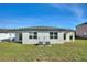 Backyard featuring a well-maintained lawn and a covered patio that offers a serene outdoor living space at 804 Colville Dr, Kissimmee, FL 34759