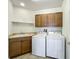 Laundry room equipped with washer, dryer, sink, and cabinets at 8743 S The Esplanade # 18, Orlando, FL 32836