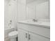Modern bathroom featuring a tub and shower, neutral tiling, vanity, and sleek fixtures at 4532 Windy Oak Way, St Cloud, FL 34772