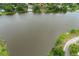 An aerial view showcases the expansive lake and the property's proximity to the water at 858 Lake Marion Dr, Altamonte Springs, FL 32701