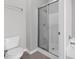 Clean bathroom with glass shower at 1028 Marietta Ln, Eustis, FL 32726