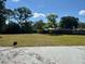 Expansive backyard featuring lush green grass, mature trees, and a concrete patio at 1433 Kingston Ave, Orlando, FL 32807