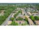 Aerial view of the multi-Gathering property showcasing mature trees, a swimming pool, and ample parking spaces at 200 Saint Andrews Blvd # 1004, Winter Park, FL 32792