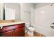 Bathroom featuring a vanity with granite countertops and a tub and shower combination at 3053 Brook Stone Ter, Davenport, FL 33837