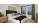Stylish bedroom boasts modern furniture, decorative curtains, and comfortable bedding at 3133 Skyline Loop, Kissimmee, FL 34758