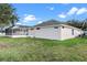Home exterior showing manicured lawn and screened enclosure at 4087 Clock Tower Dr, Port Orange, FL 32129