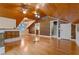 Bonus room features a wood-paneled ceiling, hardwood floors, and access to a bathroom with shower at 525 Sheridan Blvd, Orlando, FL 32804