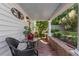 A cozy patio features seating and landscaping at 525 Sheridan Blvd, Orlando, FL 32804
