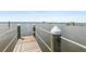 Wooden dock featuring sturdy posts with rope railing and water views at 3168 S Peninsula Dr, Daytona Beach, FL 32118