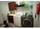 Laundry room features washer, dryer, sink and cabinet storage at 12238 Still Meadow Dr, Clermont, FL 34711