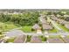 Aerial shot of community shows the house with well-maintained lawn, mature trees, and the quite neighborhood at 2724 Westyn Cove Ln, Ocoee, FL 34761