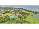 Aerial view of a community featuring a pool, tennis courts, basketball court and other recreation facilities at 2724 Westyn Cove Ln, Ocoee, FL 34761