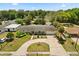 Beautiful aerial view of home showcasing circular driveway, lush landscaping, and mature trees at 2906 E Grant Ave, Orlando, FL 32806