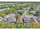 Scenic aerial shot of a residential area showcasing well-maintained homes and lush greenery at 300 Augustine Ct, Oviedo, FL 32765
