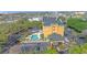 Galleria hotel aerial view of pool, landscaping, and parking at 3000 Maingate Ln # 504, Kissimmee, FL 34747