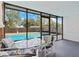 Enclosed patio offering a relaxing view of the refreshing pool area at 314 Avalone Dr, Apopka, FL 32703
