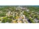 Expansive aerial view showcases the neighborhood with lush trees and community buildings under a sunny sky at 335 W Bay St, Winter Garden, FL 34787