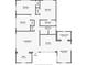 Detailed floor plan showcasing layout of bedrooms, bathrooms, kitchen, living room, and dining area at 3600 Merryweather Dr, Orlando, FL 32812