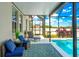 Inviting screened-in pool area with comfortable lounge chairs, perfect for enjoying the Florida sunshine at 3632 Gretchen Dr, Ocoee, FL 34761