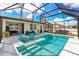 Relaxing screened-in pool area featuring in-pool seating and ample space for entertaining guests at 3632 Gretchen Dr, Ocoee, FL 34761