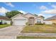 Charming single-story home featuring an attached two-car garage, well-maintained lawn, and neutral-toned facade at 3830 Spring Breeze Dr, Orlando, FL 32829
