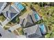 Birds-eye view of the community with houses featuring private screened pools and landscaping at 4569 Cabello Loop, Kissimmee, FL 34746