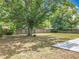 Lush backyard with mature tree, partial fencing, and space for outdoor activities at 4887 Seminole Ave, Winter Park, FL 32792