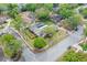 Aerial view of a home nestled on a corner lot with a backyard pool at 801 Fox Valley Dr, Longwood, FL 32779
