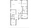 Detailed floor plan showcasing the layout of a three-bedroom home with a spacious living room at 1030 Alabaster Way, Deltona, FL 32725