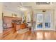 Bright office featuring custom built-ins, hardwood floors, and plenty of workspace at 203 Prestwick Dr, New Smyrna Beach, FL 32168
