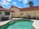Beautiful pool surrounded by lush landscaping, creating a serene backyard oasis at 7808 The Esplanade Ct, Orlando, FL 32836