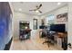 Office with tile flooring, fan, and a window that provides plenty of natural light at 13202 Spring Grove Way, Winter Garden, FL 34787