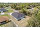 Aerial shot of the rear of the house showing the backyard at 13673 Sw 43 Cir, Ocala, FL 34473