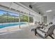 Enclosed pool area features a covered patio, ample seating, and lush landscaping at 1370 Alberta Dr, Winter Park, FL 32789