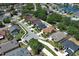 Aerial view of a quiet neighborhood, with mature trees and inviting curb appeal at 14021 King Sago Ct, Orlando, FL 32828